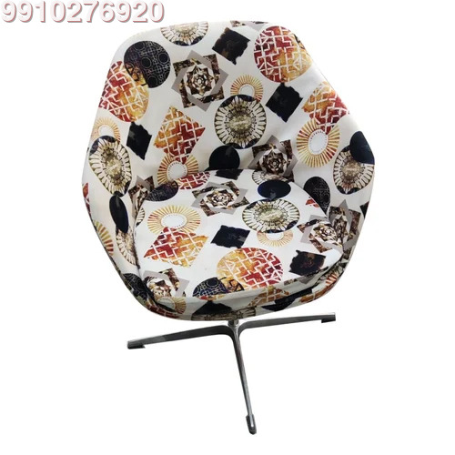 Printed Lounge Chair - Steel Frame, HDPE Plastic Seat & Back | Weather-Resistant, Modern Design, Versatile Color Options