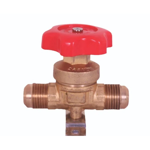 Castel Hand Shut Off Valve - Brass and PVC, 3 Inch Size, Golden Color | High Pressure, Pneumatic Device Control