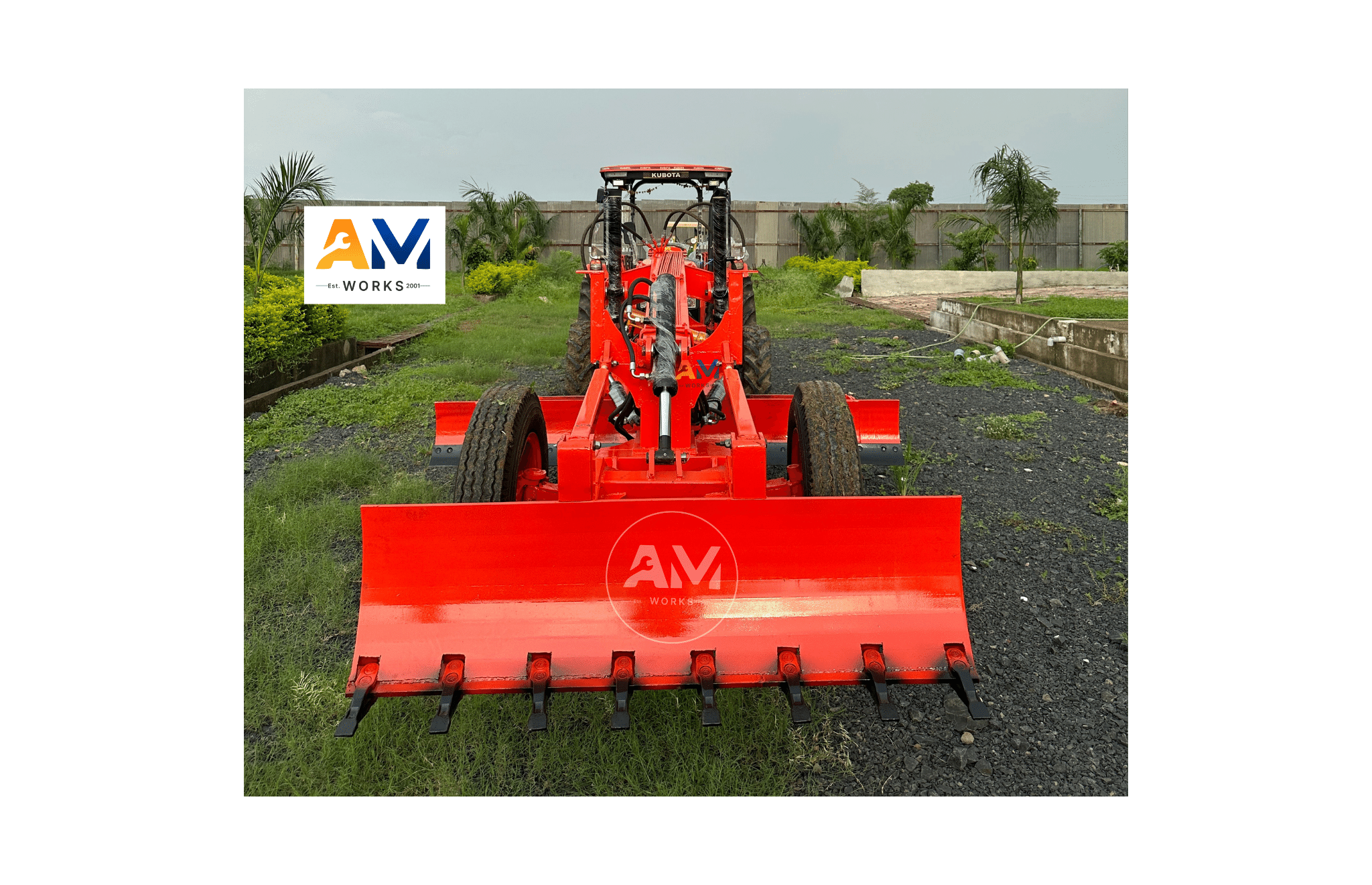 Tractor Grader For Kubota - Color: Red