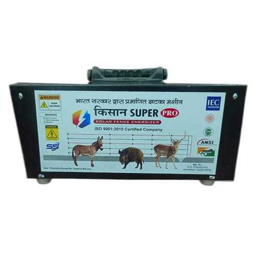 8KV Solar Fence Energizer - Durable MS Material, 8000V Power Output | Automatic Switch Mode, Warranty Included