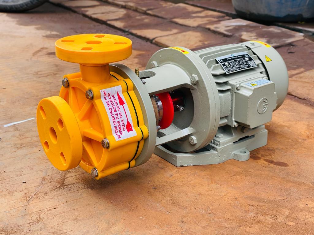 Polypropylene Centrifugal Pump - 75 M3/hr Flow Rate, 55 M Head Size | Medium Pressure, Teflon Seals, Corrosion Resistant Design
