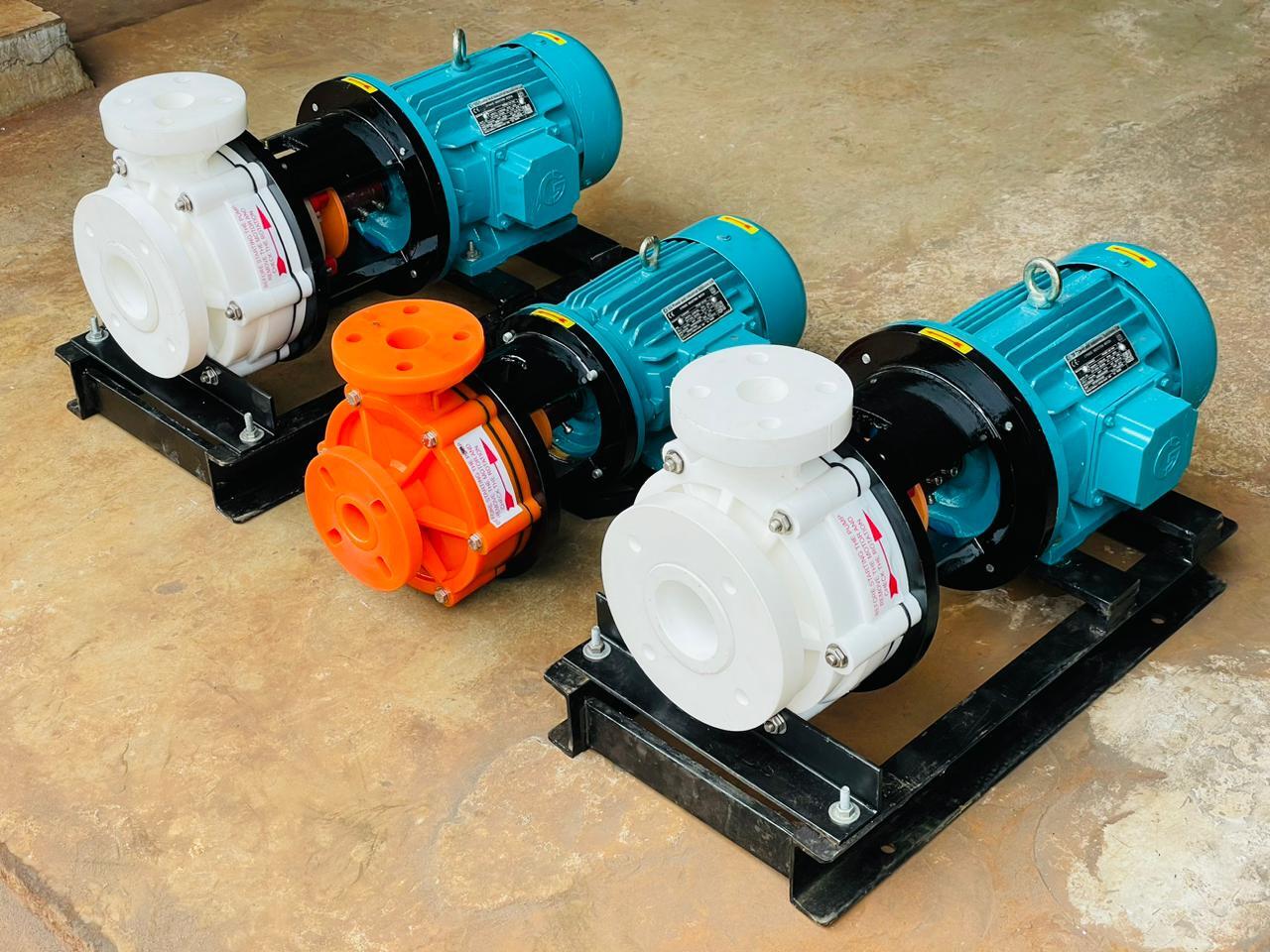 Polypropylene Centrifugal Pump - 75 M3/hr Flow Rate, 55 M Head Size | Medium Pressure, Teflon Seals, Corrosion Resistant Design