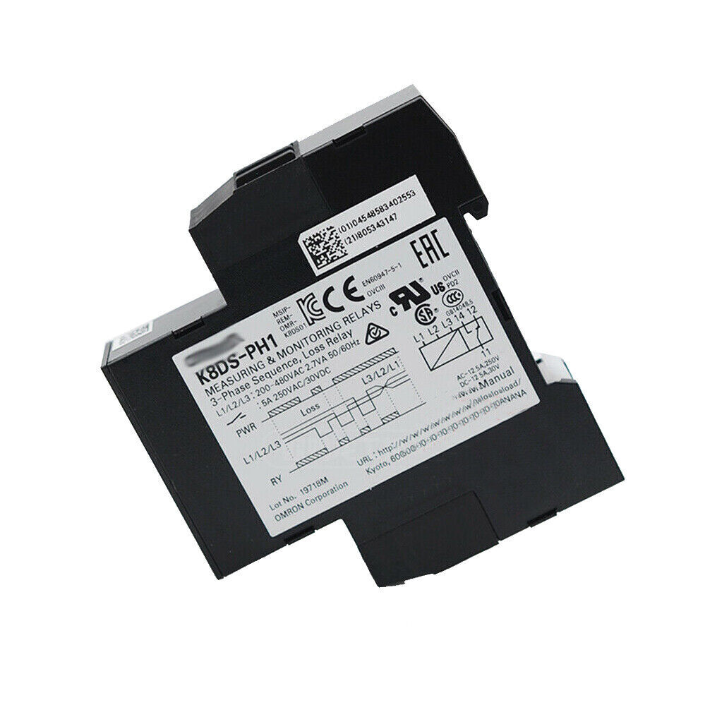 K8ds-ph1 Omron Phase Monitoring Relay - Color: Black