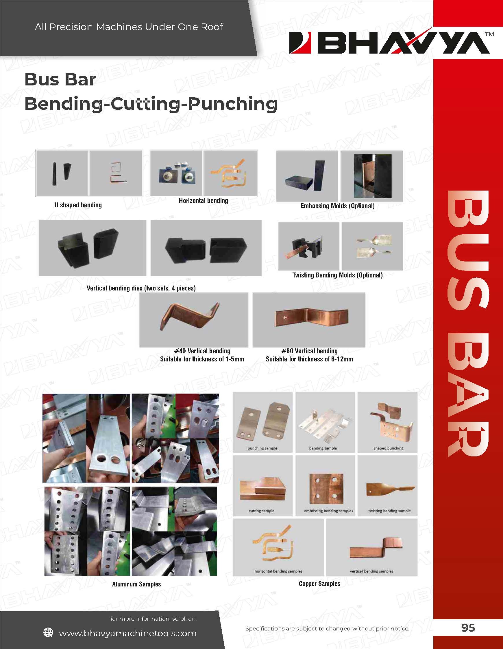 30ton Nc Bus Bar Bending Cutting And Punching Machine - General Use: Industrial