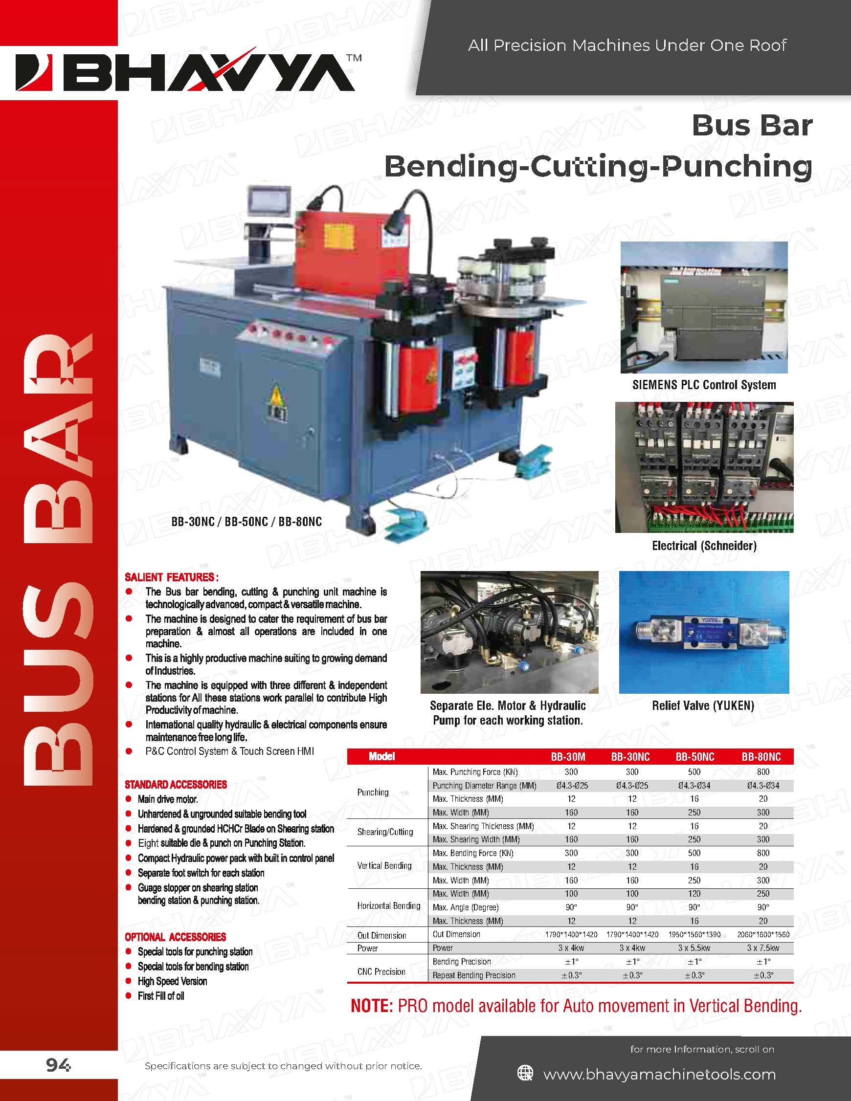 30ton Nc Bus Bar Bending Cutting And Punching Machine - General Use: Industrial