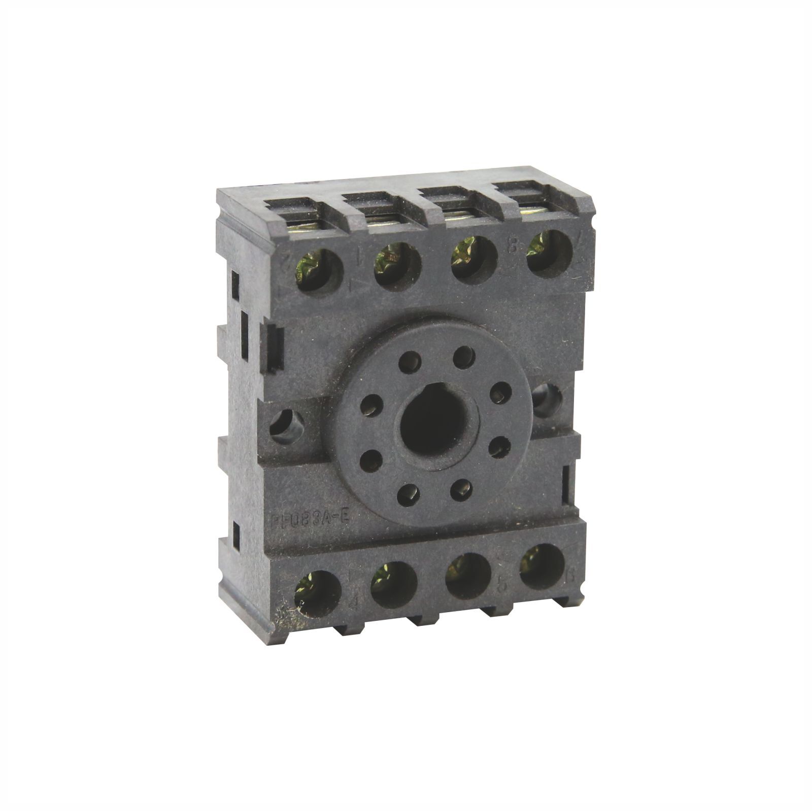Pf083a-e Omron 8 Pin Round Base - Color: Black