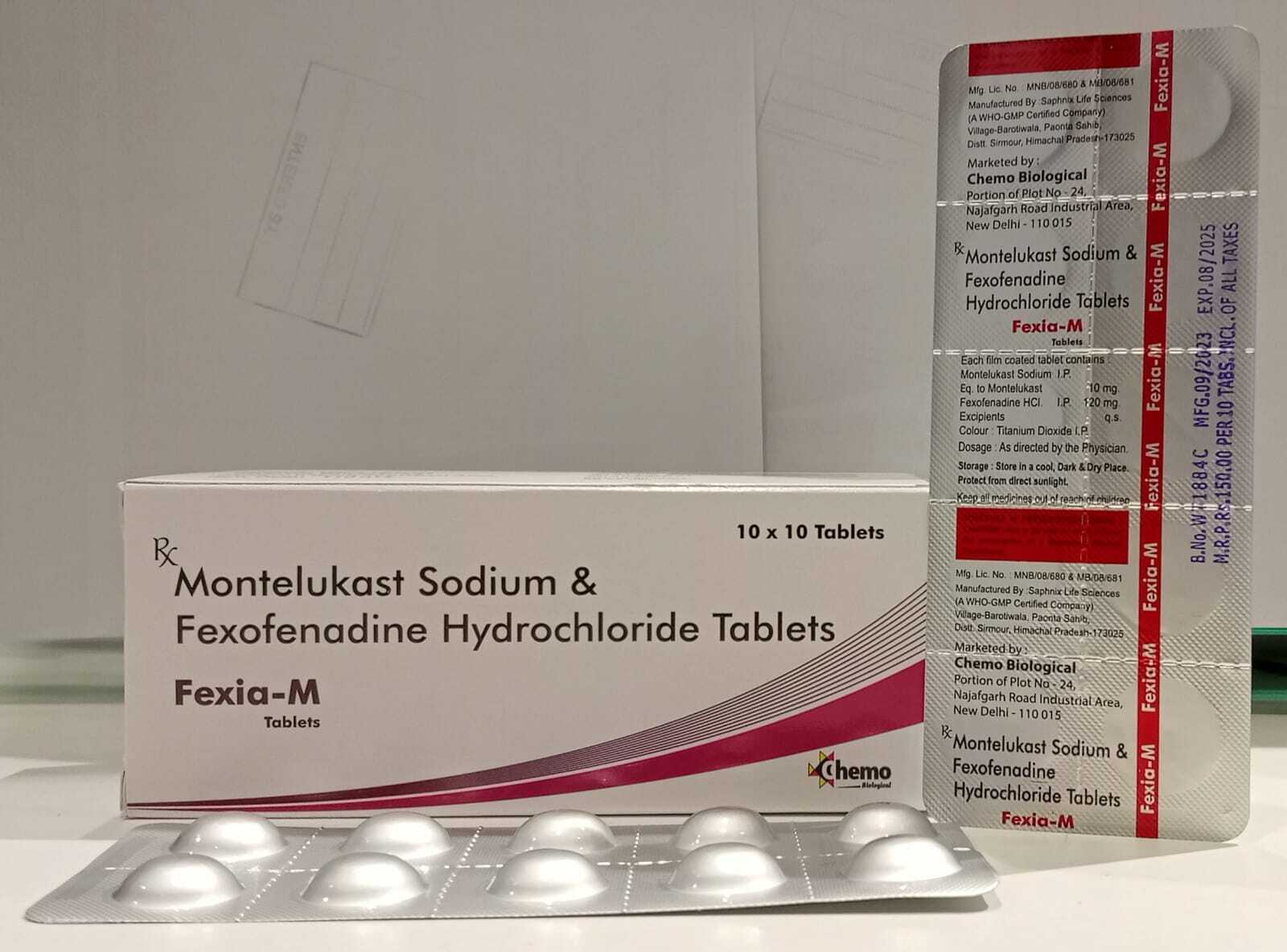 Fexofenadine 120 Mg + Montelukast 10 Mg