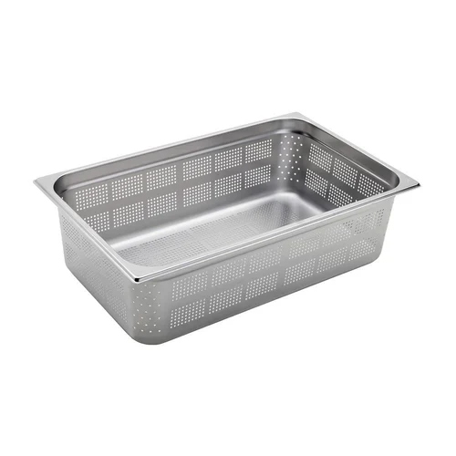 Perforated Gastronorm Pan - Stainless Steel, 1/1 & 1/2 Sizes with Depths of 20-200 mm | Ideal for Efficient Vegetable Cleaning and Rinsing