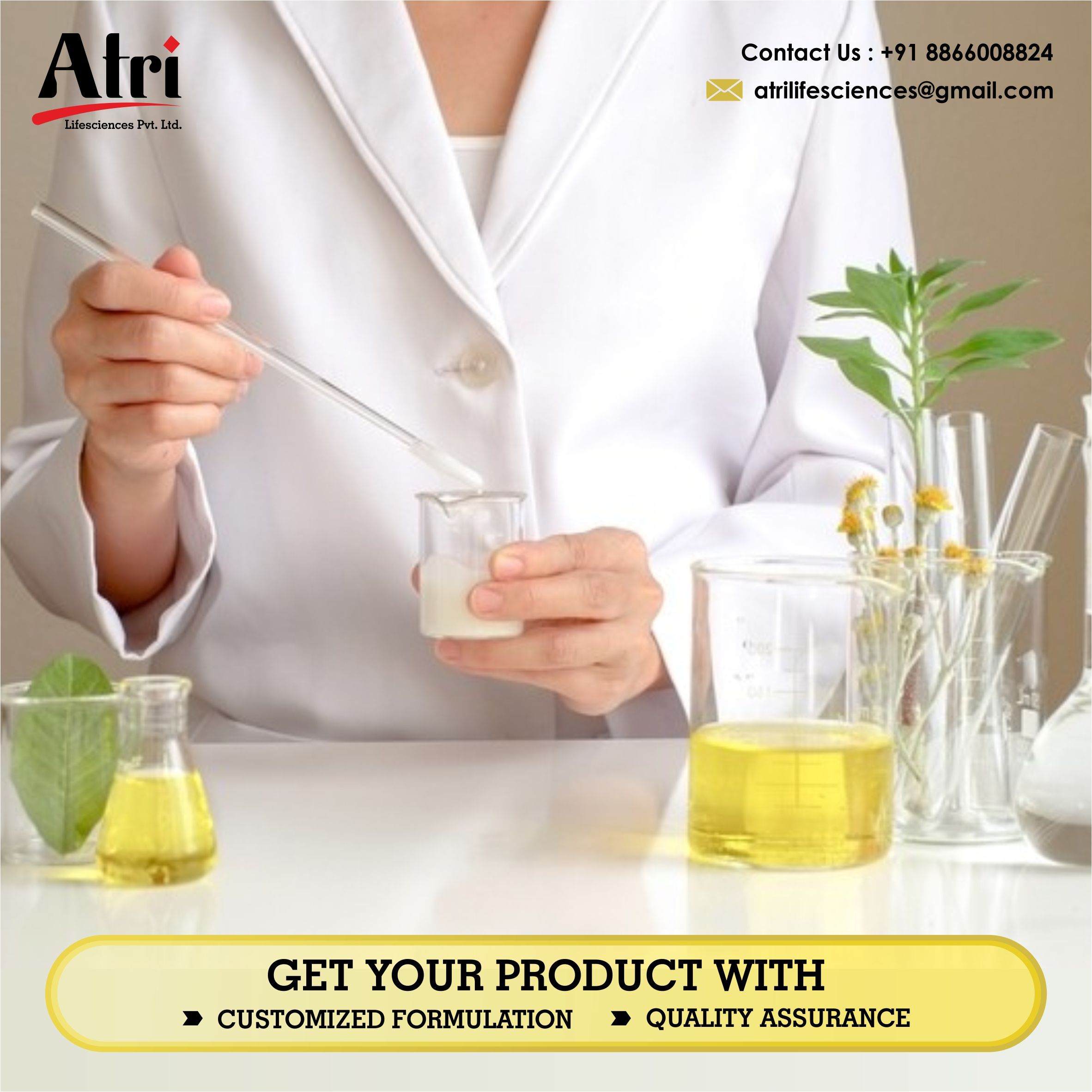 Cosmetics Contract Manufacturing Service - Herbal & Natural Ingredients | Custom Packaging, Safe For All Skin Types, Handmade, Cruelty-free