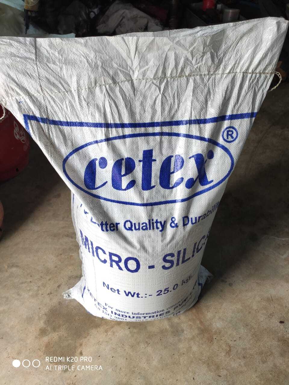 Micro Silica - Grey Fine Powder, 25 Microns Mean Particle Size, 85% Minimum Silica Content | Enhances Compressive Strength, Reduces Permeability, Controls Bleeding