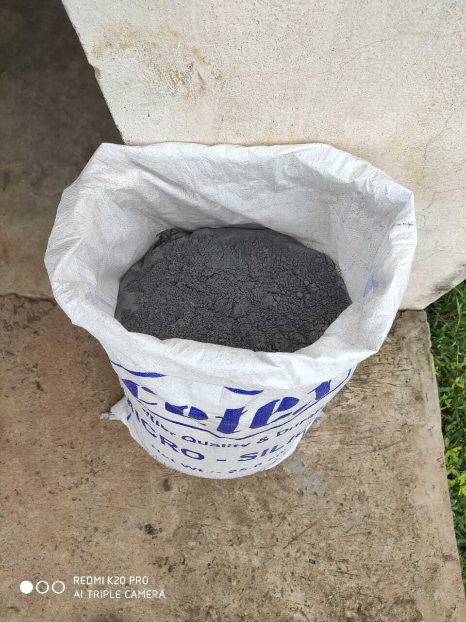 Micro Silica - Grey Fine Powder, 25 Microns Mean Particle Size, 85% Minimum Silica Content | Enhances Compressive Strength, Reduces Permeability, Controls Bleeding