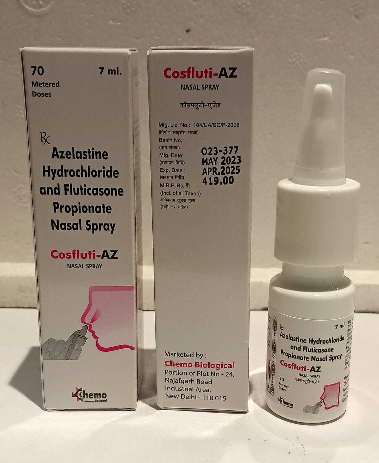Fluticasone Propionate 0.05% + Azelastine