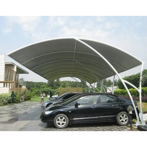 Car Parking Shed - High-Quality Steel, Customizable Dimensions, Sleek White Finish | Durable Solution for Warehouses, Plants, Hotels/Restaurants