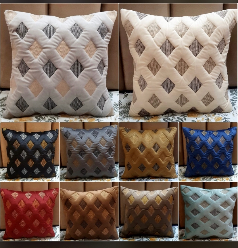 Cushion Cover - 100% Cotton, Square Shape | Multi Color, Hand Tufted Jacquard, Wrinkle-free Design