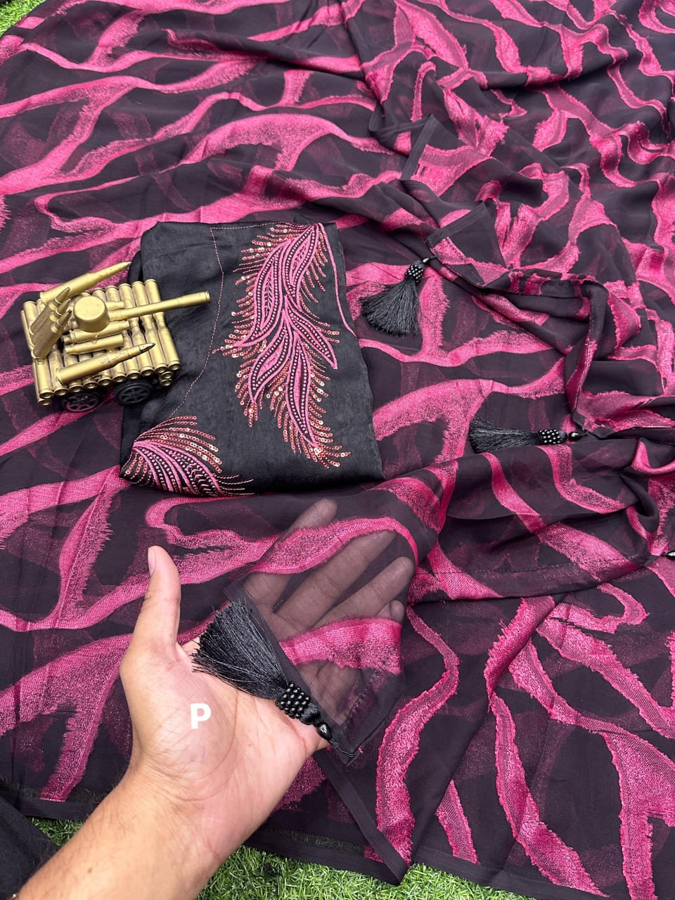 Brasso Saree - Sequin Work, 5 Colour Options | Elegant Party Wear Accessory