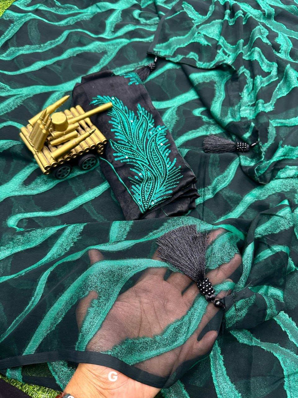 Brasso Saree - Sequin Work, 5 Colour Options | Elegant Party Wear Accessory