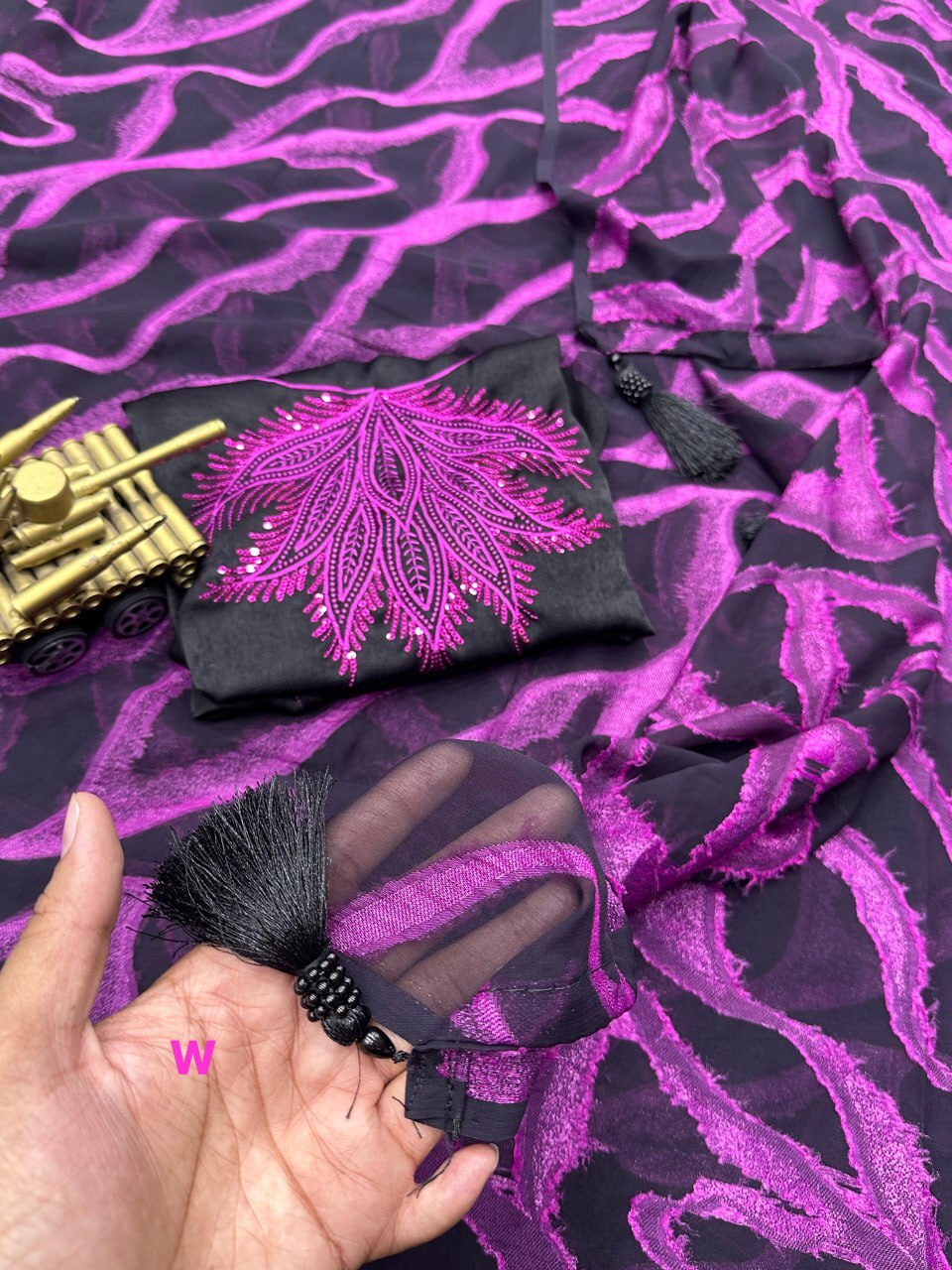 Brasso Saree - Sequin Work, 5 Colour Options | Elegant Party Wear Accessory