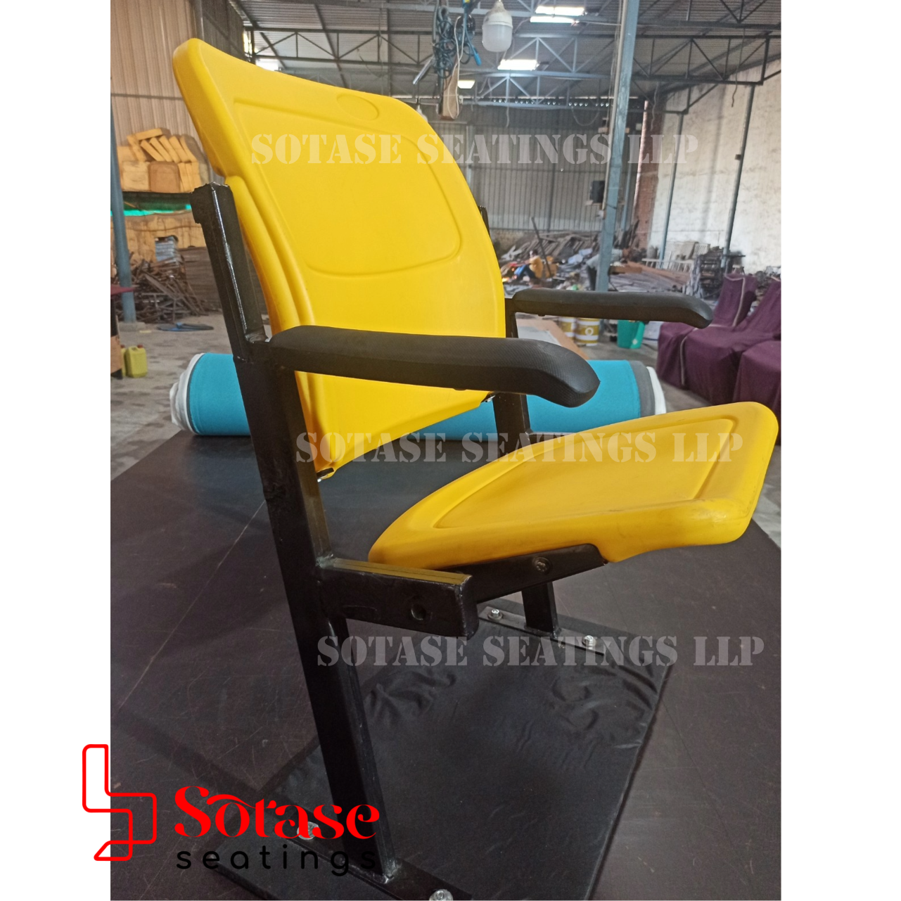 Sotase Tip-up Stadium Chair - Metal & Plastic, Custom Size & Color Options, Imagination Realized