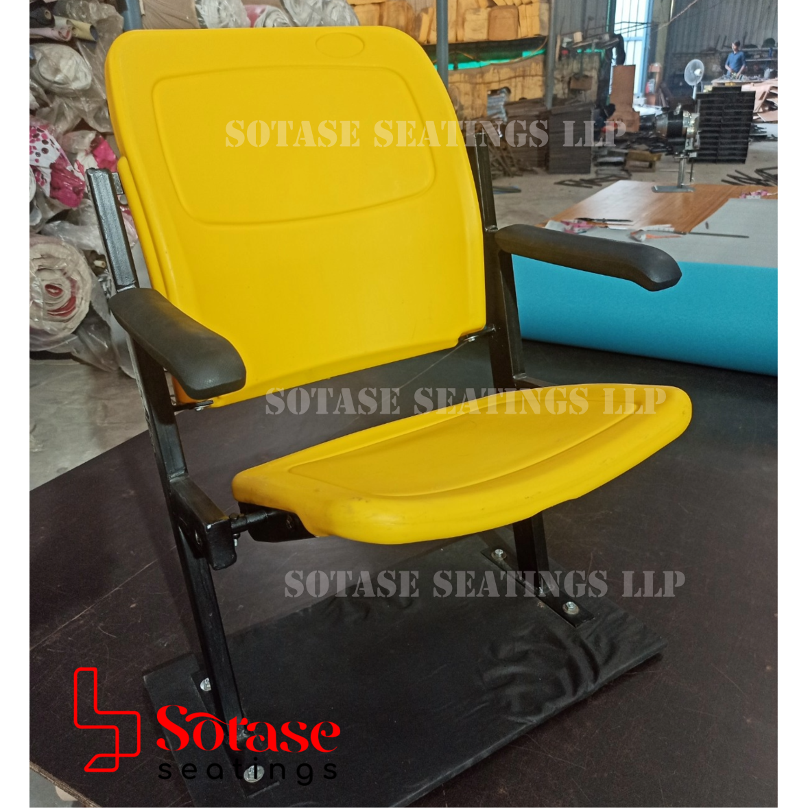 Sotase Tip-up Stadium Chair - Metal & Plastic, Custom Size & Color Options, Imagination Realized
