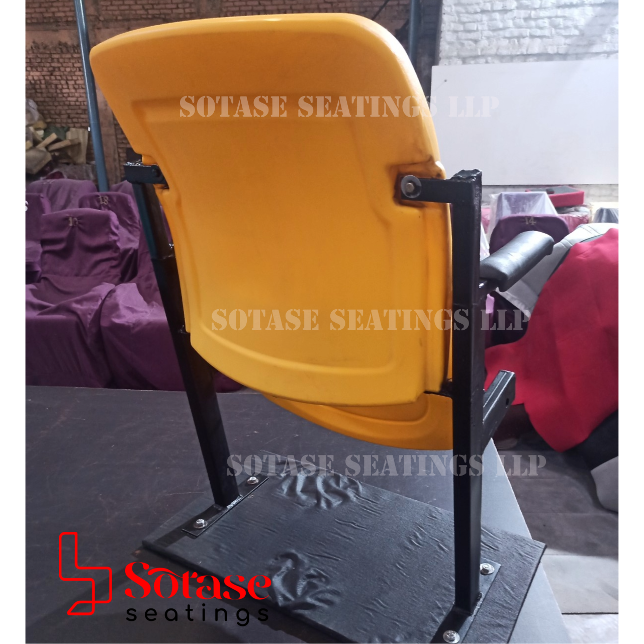 Sotase Tip-up Stadium Chair - Metal & Plastic, Custom Size & Color Options, Imagination Realized