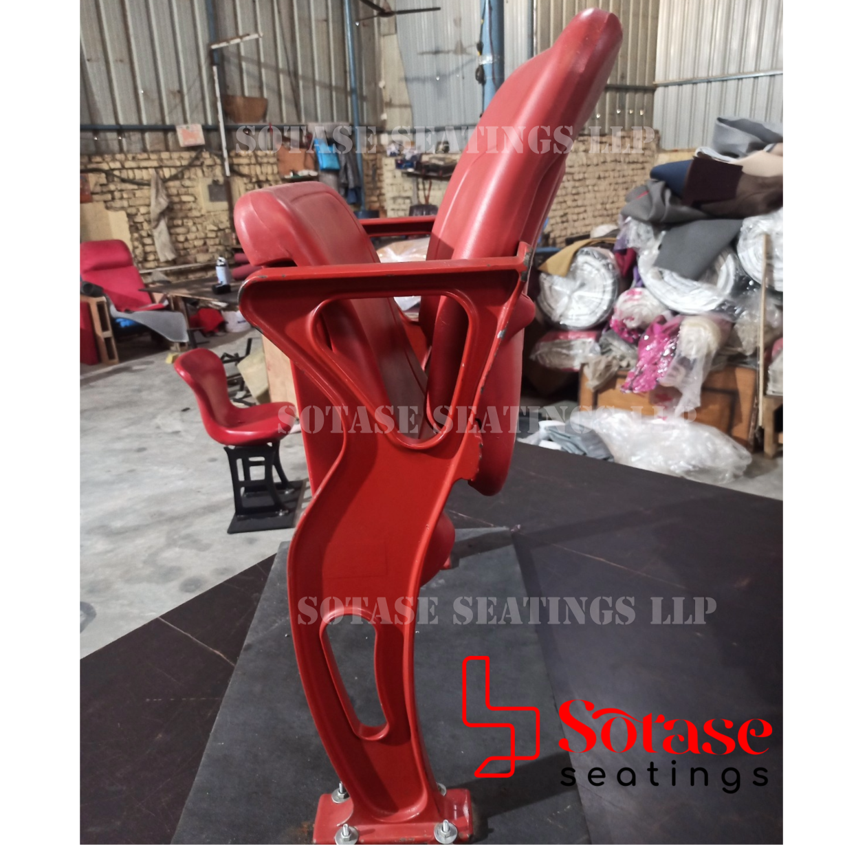 Plain Sotase Stadium Plastic Tip-up Chair