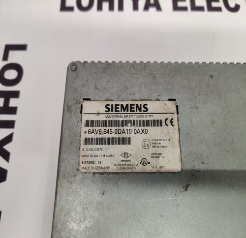 Siemens 6av6 545-0da10-0ax0 Multi Panel Mp370 Touch-12 Tft