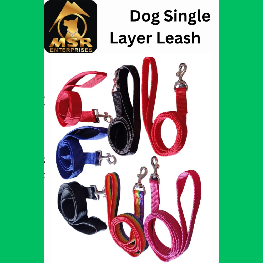 Pp / Nylon Single Layer Dog Leash - Durable Pp And Nylon Materials, Lightweight Design For Easy Handling , All Sizes Available In Stylish Red