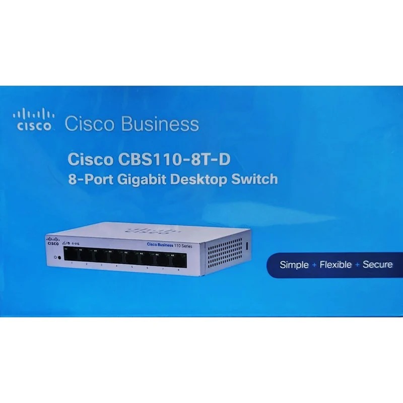 Cbs110-8t-d-in Cisco Business Cbs110-8t-d Unmanaged Switch | 8 Port Ge | Desktop | Ext Ps | Limited Lifetime Protection