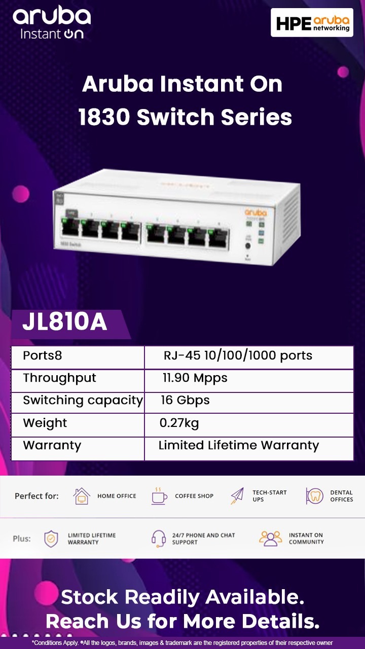 Jl810a Aruba Instant On 1830 8g Switch