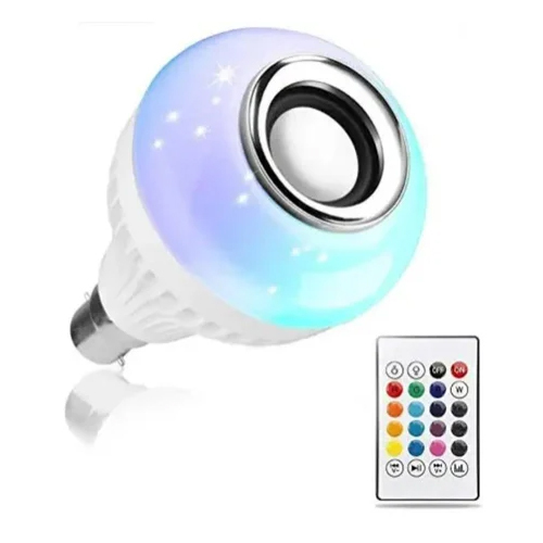Bluetooth Music LED Bulb - 12W, B22 Base, 560 Lumens, Multicolor Light | Round Shape, Suitable for Commercial & Household Use
