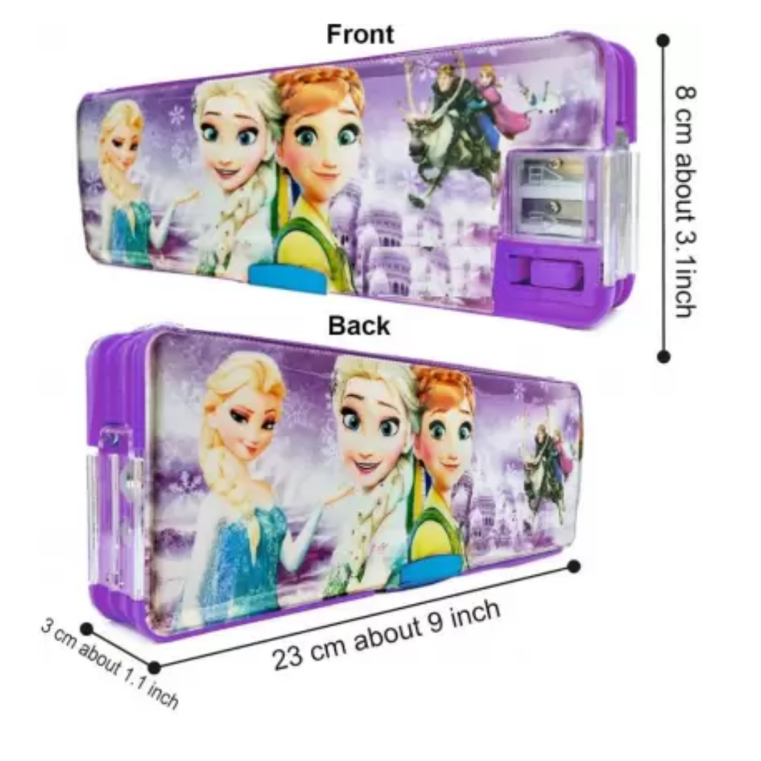 Light Geometry Box - Plastic, Standard Size, Rectangle Shape | Cute Printed Design, Durable For School & Home, Ideal Return Gift