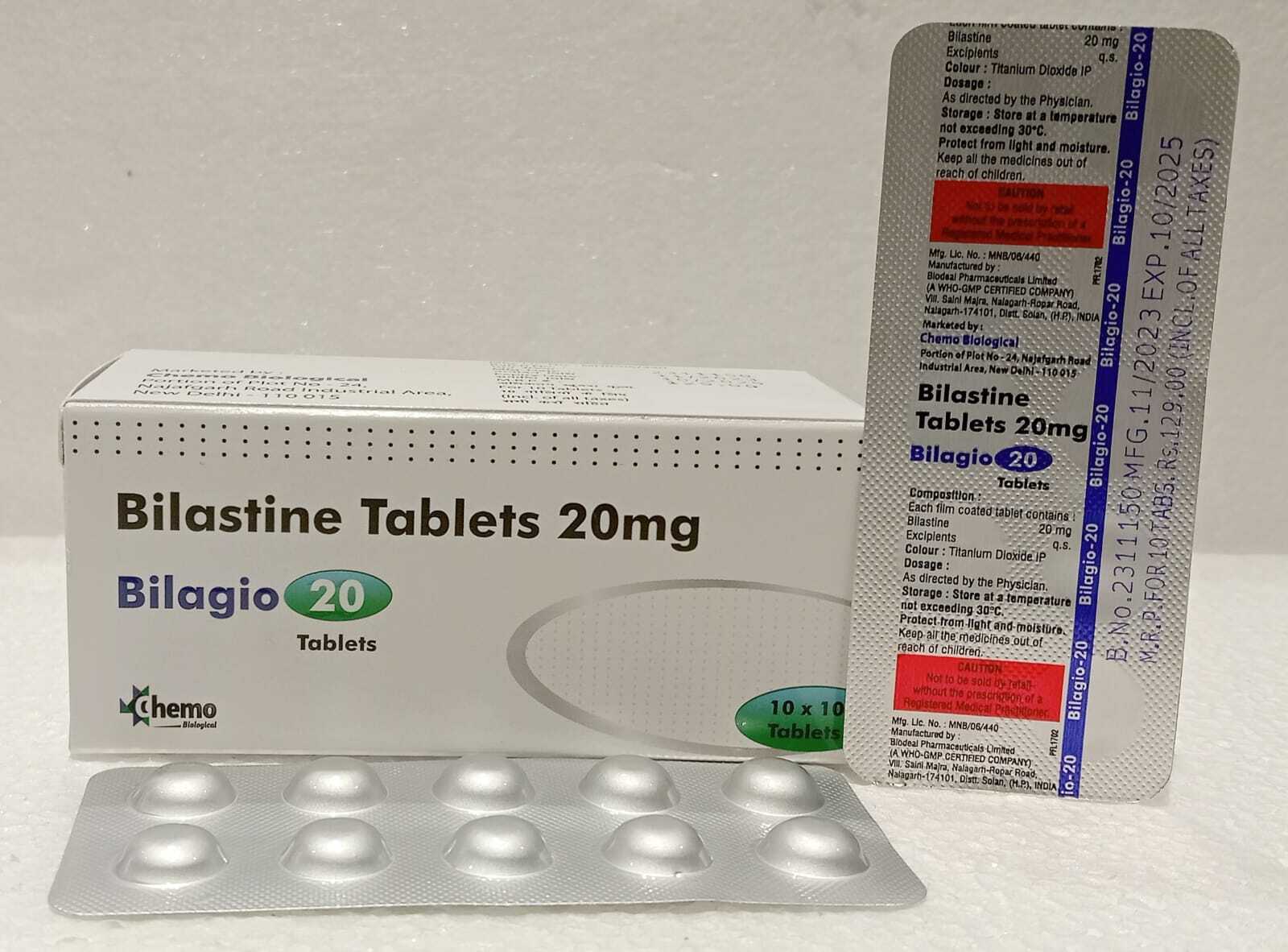 Bilastine 20 Mg Tablets - Drug Type: General Medicines