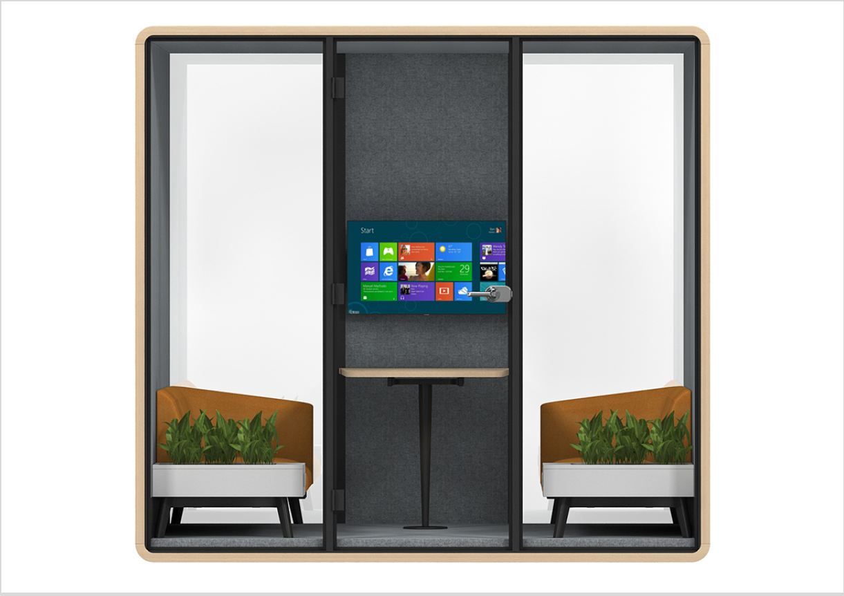 Personal Office Cuboid - Robust Acoustic Foam, Compact 4x6 Feet Design, Sleek Slate Gray Finish | Ideal For Studio Work & Confidential Meetings