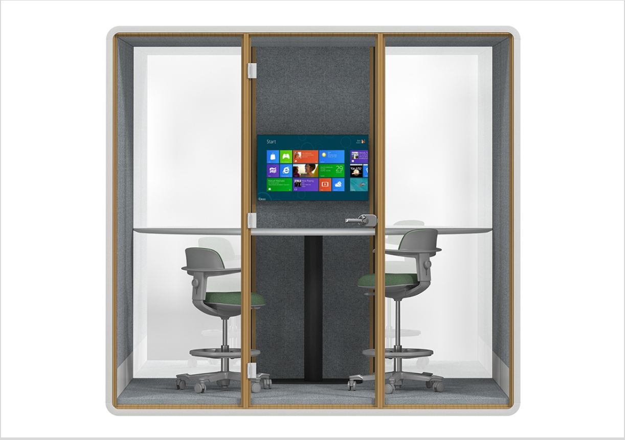 Personal Office Cuboid - Robust Acoustic Foam, Compact 4x6 Feet Design, Sleek Slate Gray Finish | Ideal For Studio Work & Confidential Meetings