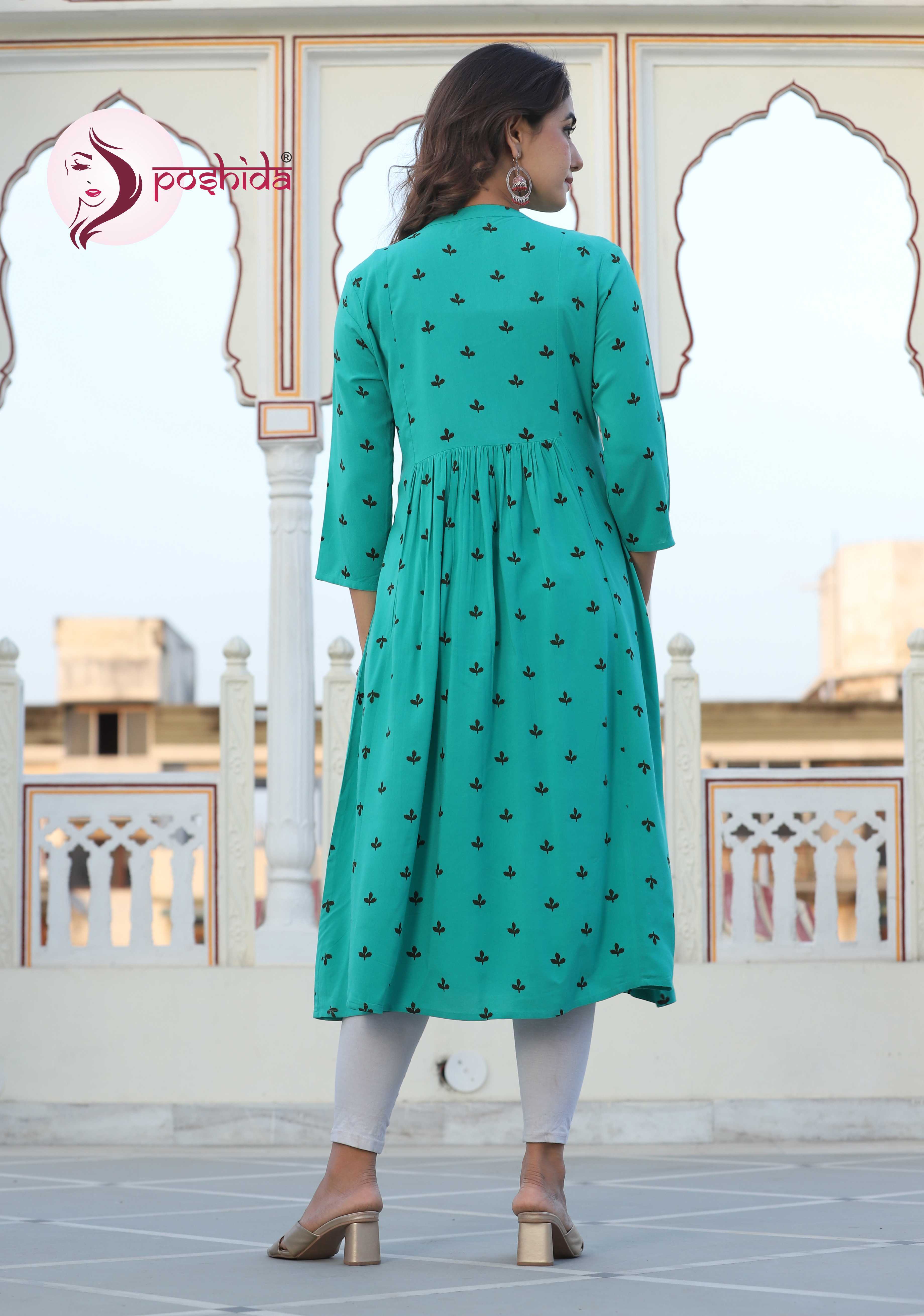 Washable Green Elegant Kurta