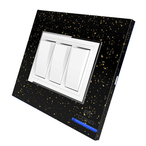 स्मार्टवुड डार्क स्पार्कल प्लेट विद स्विच