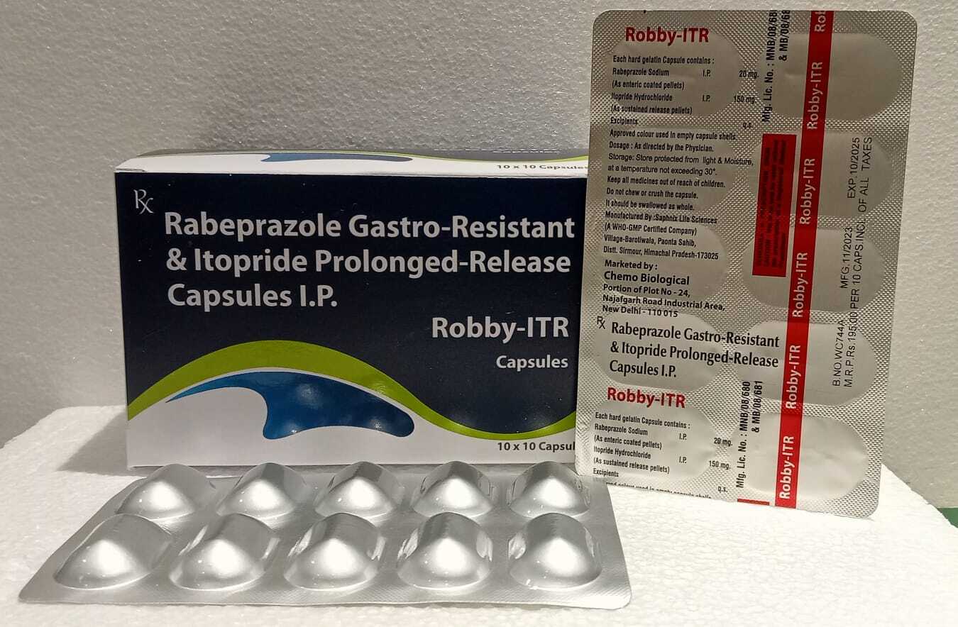Rabeprazole Sodium 20mg + Itopride 150mg Sr Capsules
