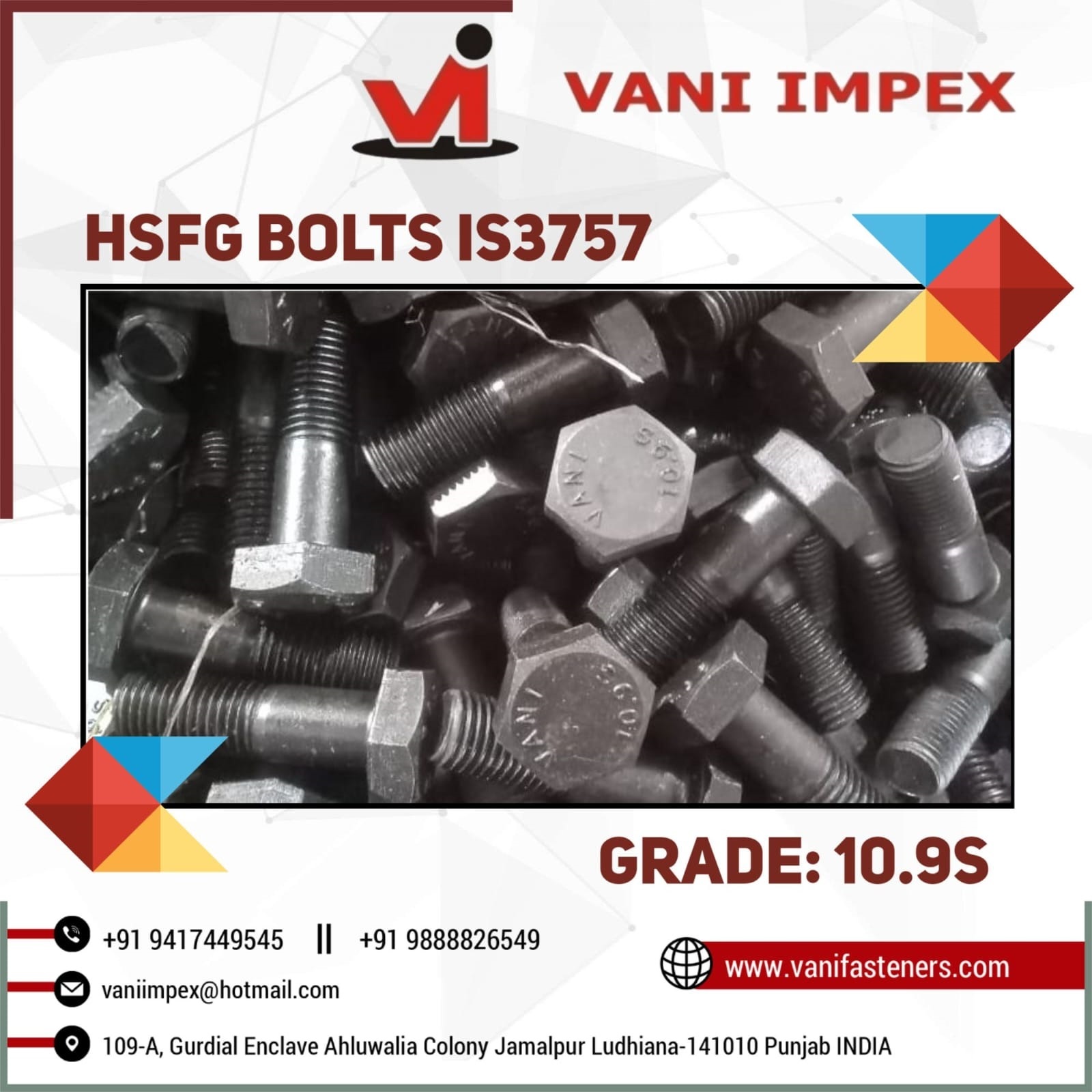 Hsfg Bolt Hsfg Nut Hsfg Washer Dti Washer Application: Industrial