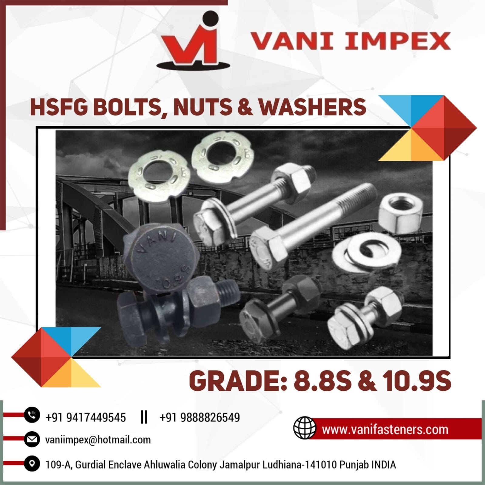 Hsfg Bolt Hsfg Nut Hsfg Washer Dti Washer Application: Industrial