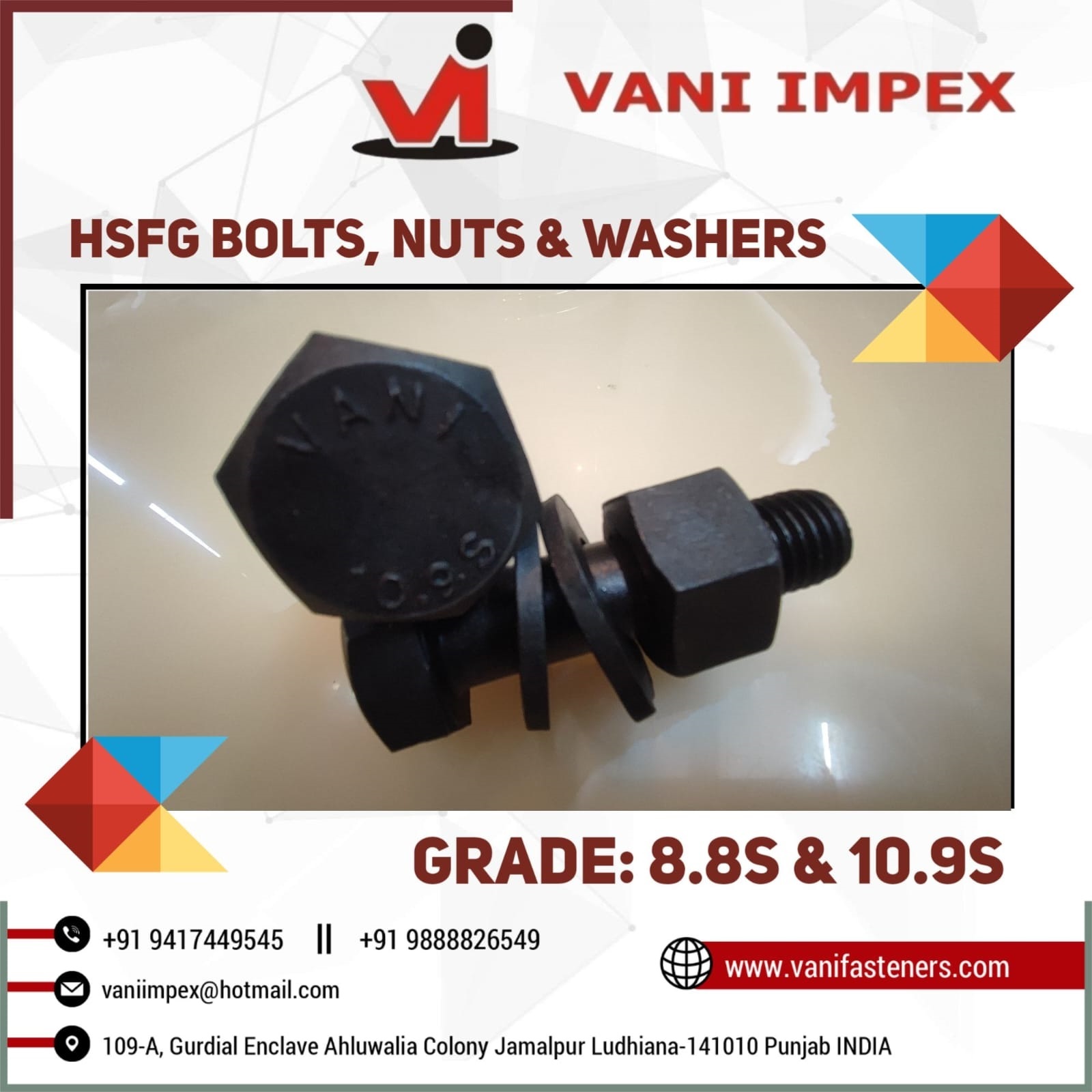 Hsfg Bolt Hsfg Nut Hsfg Washer Dti Washer Application: Industrial