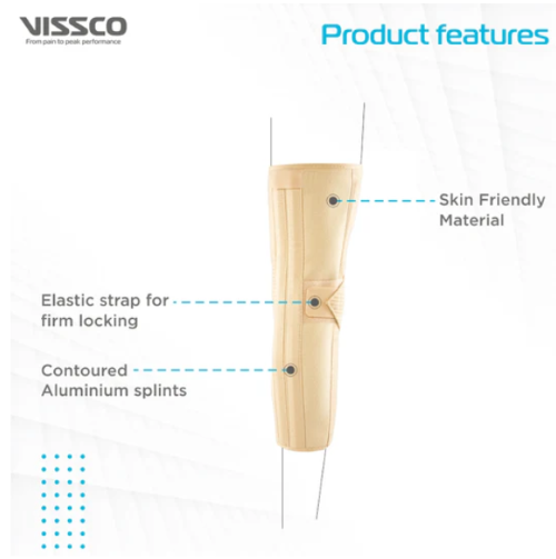 Knee Brace Long Type Vissco P.c.no 0701 (S/m/l/xl/xxl) - Color: Beige
