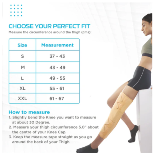 Knee Brace Long Type Vissco P.c.no 0701 (S/m/l/xl/xxl) - Color: Beige