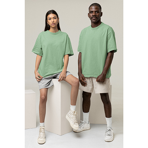 Different Available Sage Green Regular Couple T-Shirt Set