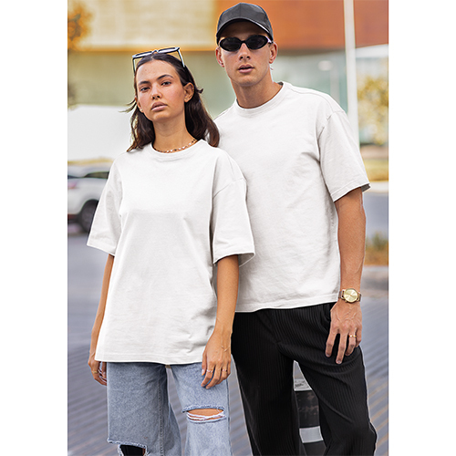 Different Available White Regular Couple T-Shirt Set