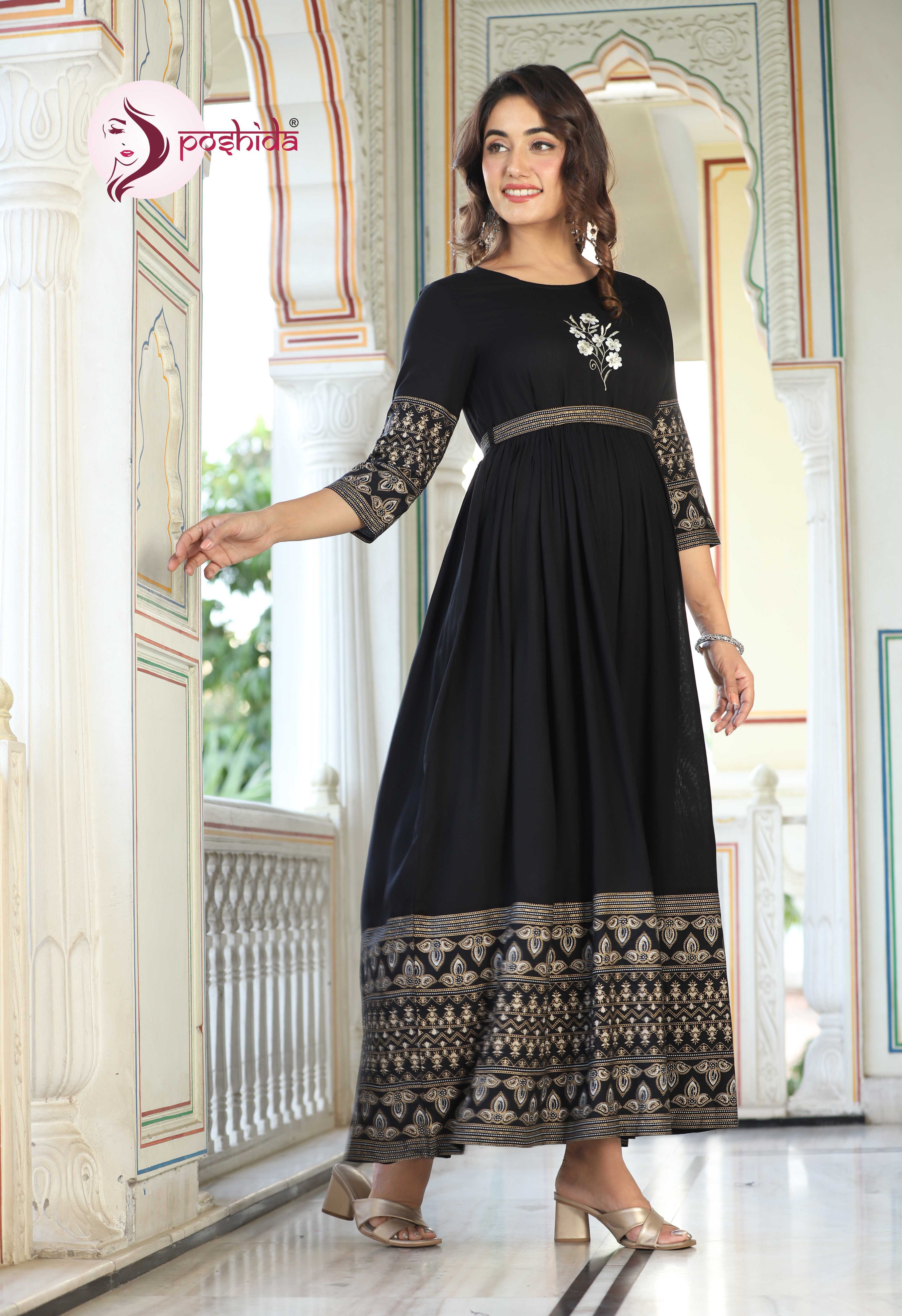 Indian Black Parineeti Party Wear Gown