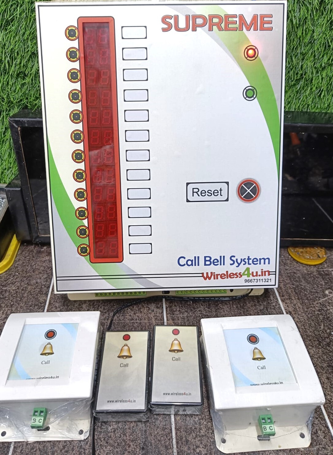 Wired Peon Call Bell System For 25 User Size: 10*12