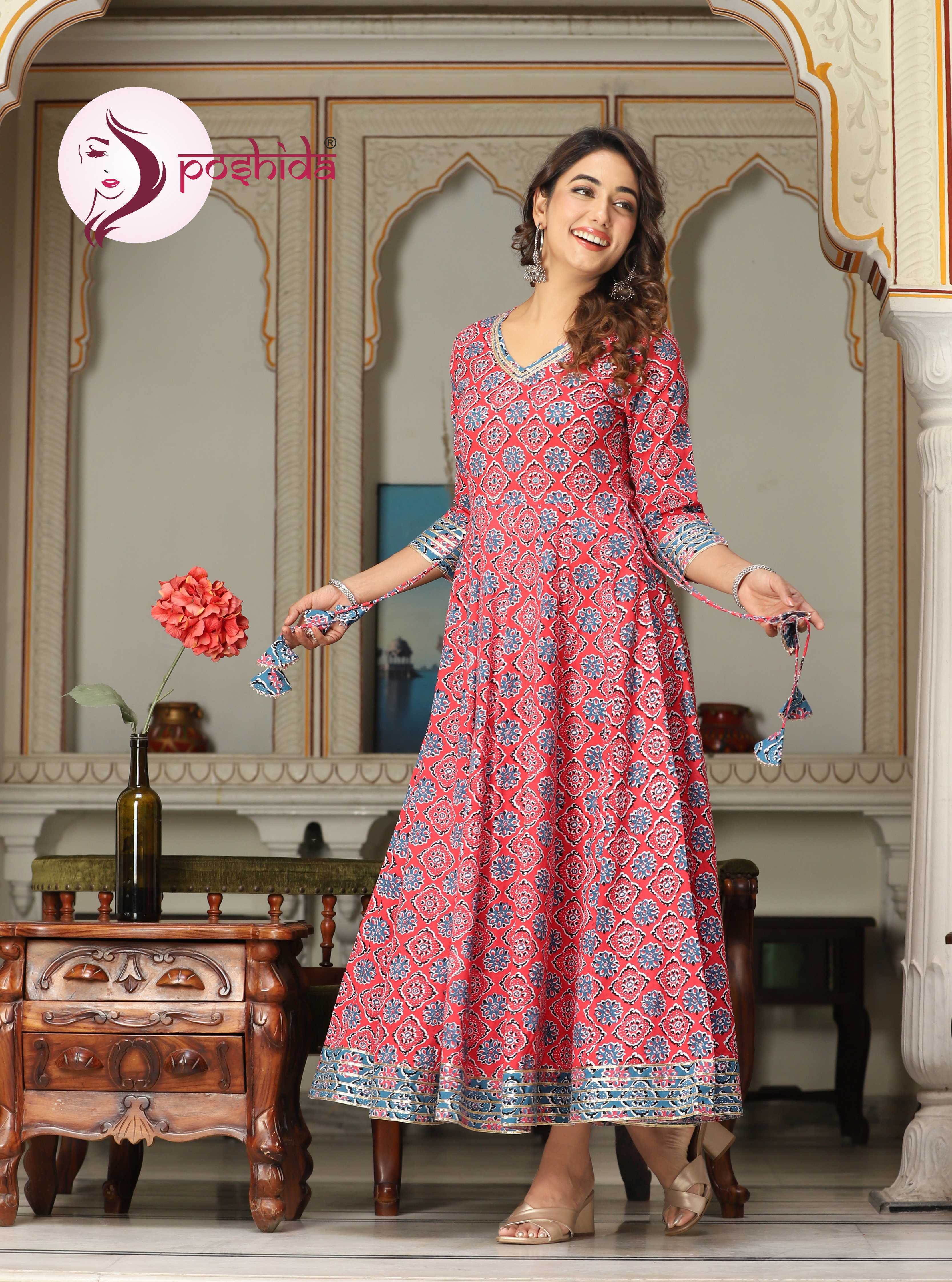 Multicolor Pink Banita Fabulous Floor Length Gown