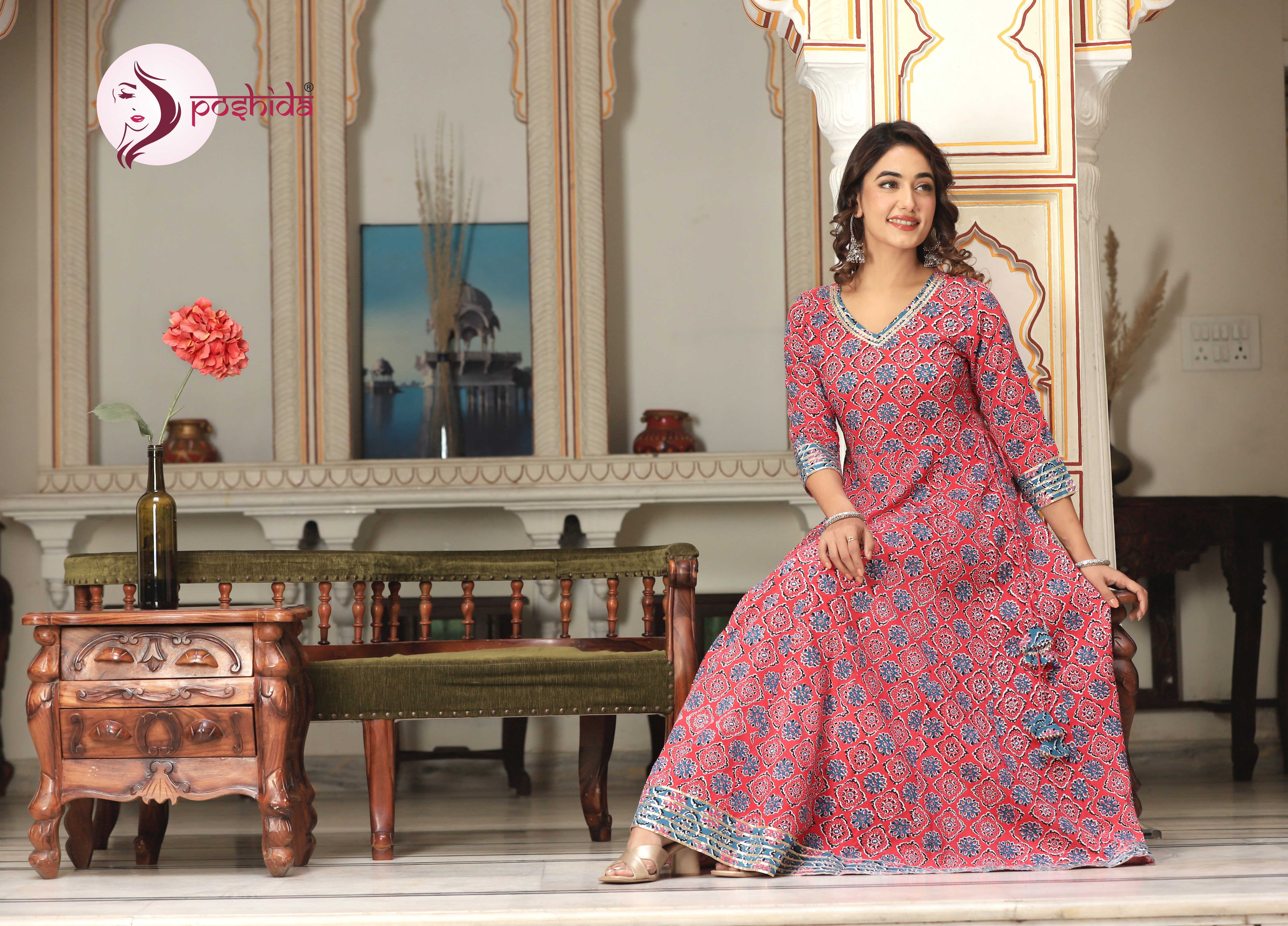 Multicolor Pink Banita Fabulous Floor Length Gown