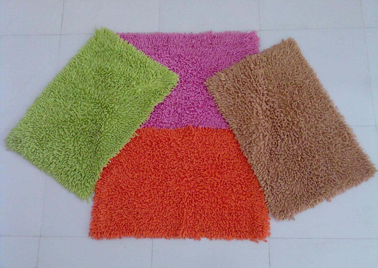 Bath Mats Plain - Cotton Material, Customized Size & Shape, Assorted Colors | Latex Bottom, Hand Washable, Quick Drying, Knitted Design