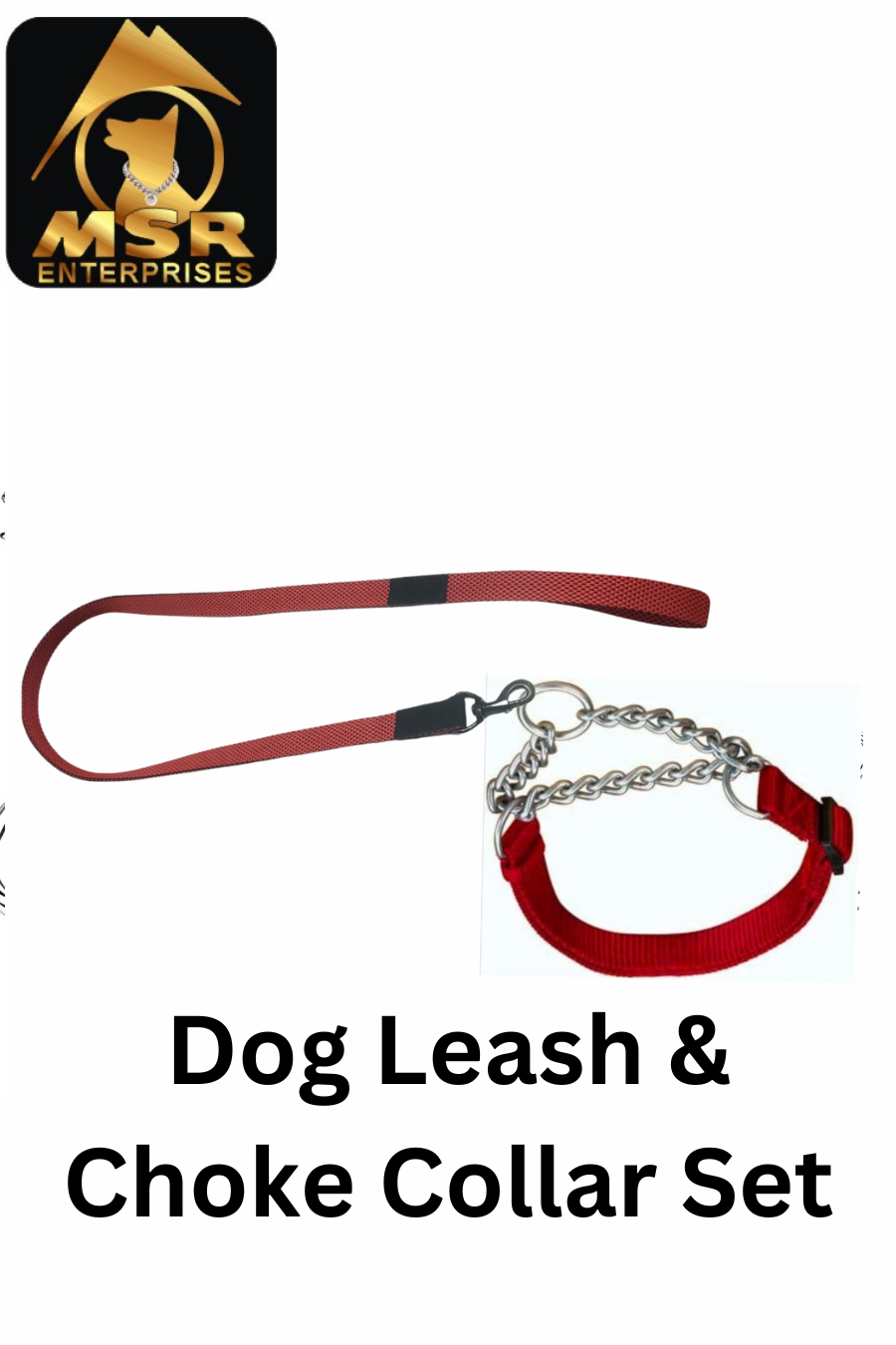 Dog Leash And Choke Collar Set - Pp/nylon, 1.5 Inch Size, Multi-color | High-quality, Durable Design For Training And Walking, Comfortable Grip
